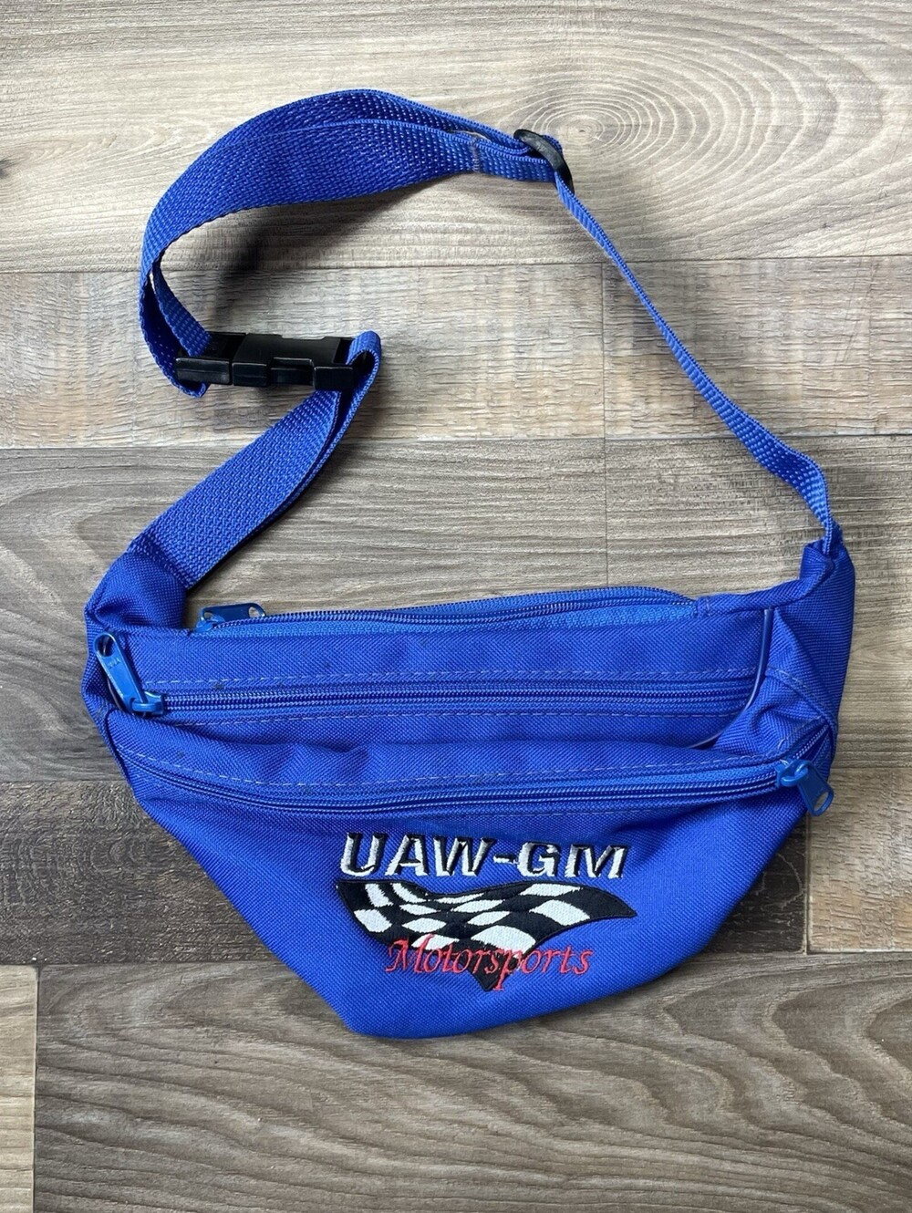 Vintage USA Fanny Pack Red Blue Waist Bag Stars Stripes Belt Bag Retro
